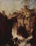 Christian Wilhelm Ernst Dietrich Wasserfalle in Tivoli. oil painting on canvas